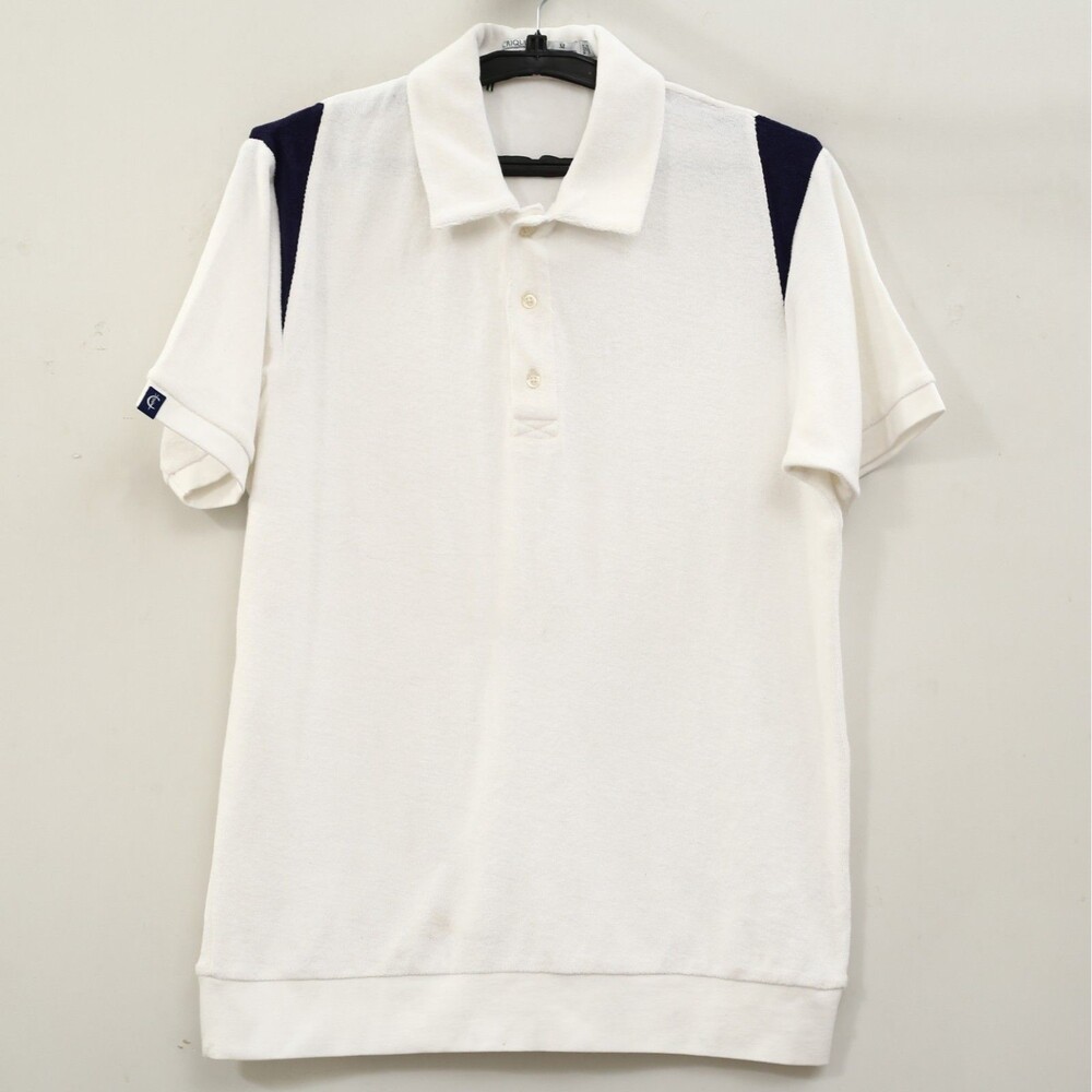 Criquet Terrycloth Polo Men's T-Shirt Short Sleeves Collared Cotton M 290992